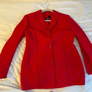 Essentials by Gorgio Sant’Angelo Red Blazer – Size 10